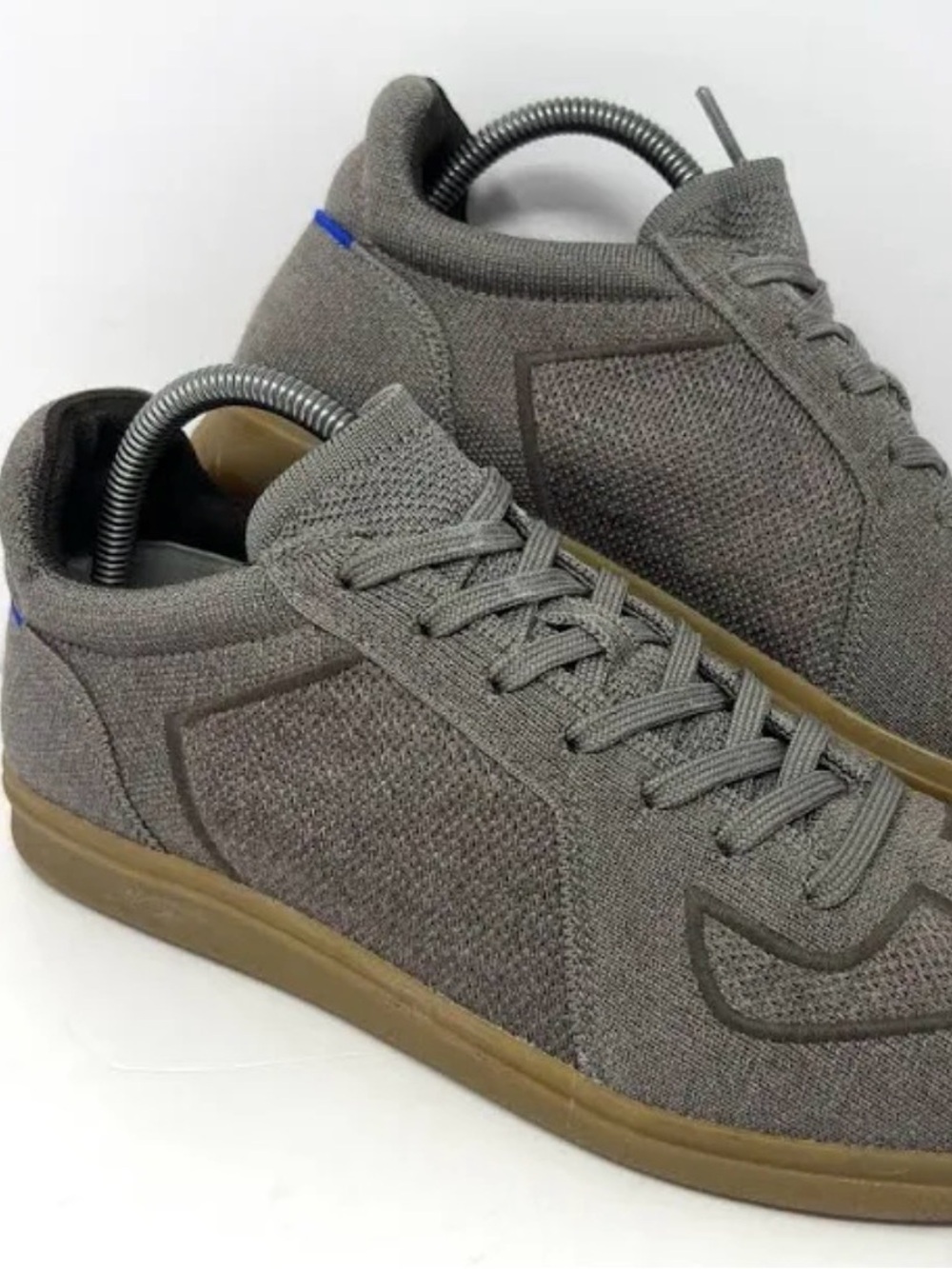 Rothy’s RS01 Men’s Knit Sneakers Gray Gum Sole Size 11 Excellent NWOB